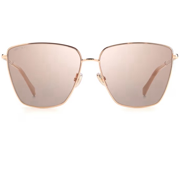 Jimmy Choo | LAVI 60mm Sunglasses in Gold Havana w/ Brown Gradient & Flash Lense - Picture 1 of 12
